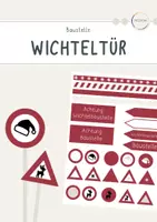 Vorschau - Mal- und Bastelvorlagen - Wichteltür - Tag 1 (Wichtelbaustelle) - Deckblatt