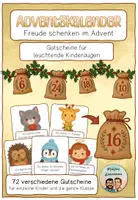 Vorschau - Anderer Materialtyp - Adventskalender: Freude schenken im Advent - 72 Gutscheine für Weihnachten - Deckblatt