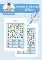 Vorschau - Arbeitsblätter - Suchen & Finden: Im Winter (Wimmelbild, Zählen im Zahlenraum bis 10) - Deckblatt