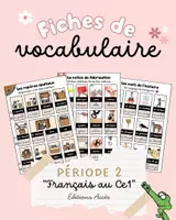 Aperçu - Fiches - Fiches vocabulaire Français au CE1 - P2 - Page de couverture