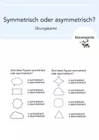 Vorschau - Arbeitsblätter - Symmetrisch oder asymmetrisch Übungskartei - Deckblatt