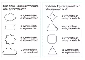 Vorschau - Arbeitsblätter - Symmetrisch oder asymmetrisch Übungskartei - Seite 2