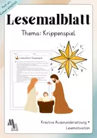 Vorschau - Arbeitsblätter - Lesemalblatt Krippenspiel/Weihnachten - Deckblatt