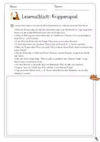 Vorschau - Arbeitsblätter - Lesemalblatt Krippenspiel/Weihnachten - Seite 1