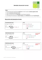 Vorschau - Merkblätter - Merkblatt Mathe: Binomische Formeln - Deckblatt