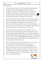 Vorschau - Arbeitsblätter - Sachtext mit Lesestrategien - Unsere Kontinente - 3. und 4. Klasse - Seite 1
