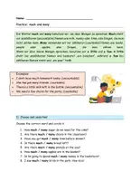 Vorschau - Arbeitsblätter - much and many / a little and a few (Grammatik) - Seite 1