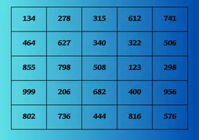 Vorschau - Spiele - Bingo - Zahlenraumerweiterung bis 1000 - ZR1000 - Seite 1