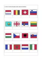 anteprima - Esercizi - Le bandiere europee-attività - Pagina 1