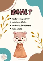 Vorschau - Mal- und Bastelvorlagen - Bär Fensterbild - Basteln mit Kaffeefiltern - Seite 1