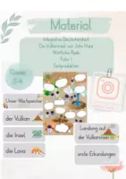 Vorschau - Unterrichtsreihen - Einheit Übersicht "Die Vulkaninsel" - Deckblatt