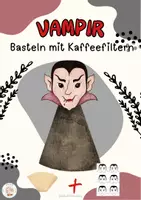 Vorschau - Mal- und Bastelvorlagen - Materialpaket "Halloween" - Basteln mit Kaffeefiltern - Seite 1