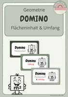 Vorschau - Spiele - Domino Flächeninhalt und Umfang - Deckblatt