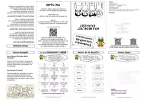 Vorschau - Mal- und Bastelvorlagen - Was bedeutet Fairness – Mini-Falt-Buch - Deckblatt