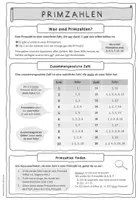 Vorschau - Merkblätter - Merkblatt: Primzahlen und zusammengesetzte Zahlen - Seite 2