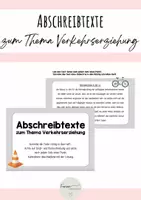 Vorschau - Aufgabenkarten - Abschreibkartei - Thema Verkehrserziehung - mit Lösungen - Deckblatt