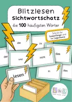 Vorschau - Fördermaterial/Inklusion - Blitzlesen durch Sichtwortschatz - 100 häufigste Wörter - Deckblatt