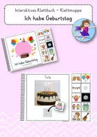 Vorschau - Mal- und Bastelvorlagen - Klettmappe Geburtstag - interaktives Klettbuch - Deckblatt