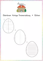 Vorschau - Arbeitsblätter - Osterferien Vorlage Ferienerzählung + Elfchen - Deckblatt