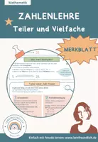 Vorschau - Merkblätter - Merkblatt: Teiler und Vielfache - Teiler finden - Deckblatt