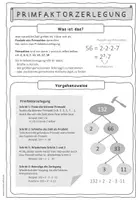 Vorschau - Merkblätter - Merkblatt: Primfaktorzerlegung - Primzahlen - Seite 2