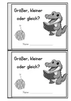 Vorschau - Arbeitsblätter - Arbeitsheft Zahlen vergleichen - Klasse 1 - Seite 1