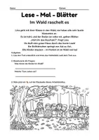 Vorschau - Arbeitsblätter - Lese - Mal - Blätter Thema Herbst Klasse 2 - Seite 2