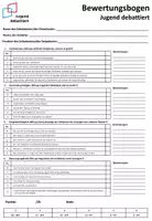 Vorschau - Arbeitsblätter - Schülerfeedbackbogen_Bewertungsbogen_Jugend debattiert - Deckblatt