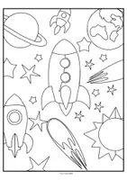Vorschau - Mal- und Bastelvorlagen - Weltraum Ausmalbilder / Weltall / Astronauten - Seite 1