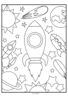 Vorschau - Mal- und Bastelvorlagen - Weltraum Ausmalbilder / Weltall / Astronauten - Seite 2