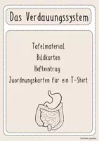 Vorschau - Arbeitsblätter - Verdauungssystem (Bildkarten, Hefteintrag & Zuordnung für T-Shirt) - Seite 1