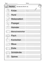 anteprima - Esercizi - Deutsch/DaZ - Arbeitsblätter Haustiere - Lerntheke, Sprachförderung, Wortschatz, Inklusion (EsercizI: "Gli animali domestici") - Pagina 3