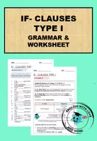 Vorschau - Arbeitsblätter - If- clauses Type I - Grammar and Worksheet - Deckblatt