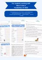 Vorschau - Stundenentwürfe - Arbeitsblätter zu More 3 Unit 4 Vocabulary LP 2023 - Deckblatt