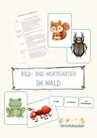 Vorschau - Arbeitsblätter - Wort- und Bildkarten "Im Wald" - Deckblatt