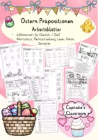 anteprima - Esercizi - Deutsch/DaZ - Ostern Präpositionen - Arbeitsblätter, Sprachförderung, Stationen, Freiarbeit (Esercizi: “Pasqua – Preposizioni”) - Pagina di copertina