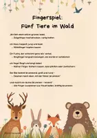 Vorschau - Spiele - Fingerspiele "Im Wald" - spielerisch Sprache, Motorik und Konzentration fördern - Seite 1