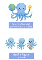 Vorschau - Anderer Materialtyp - Stundenplan Kärtchen Krakenklasse bilingual - Seite 3