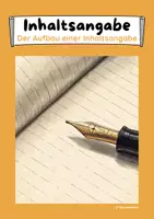 Vorschau - Arbeitsblätter - Der Aufbau einer Inhaltsangabe - Deckblatt