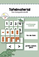 Vorschau - Poster - Die kleine Eins und das Mengenkrokodil: Tafelmaterial - Deckblatt