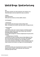 Vorschau - Arbeitsblätter - Wald-Bingo – spielerisch Tiere und Pflanzen entdecken - Seite 1
