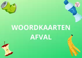 Voorbeeld - Woordkaarten thema afval - Pagina 1