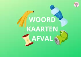 Voorbeeld - Woordkaarten thema afval - Voorblad