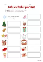 Vorschau - Arbeitsblätter - Liste d'activités pour Noël - Deckblatt