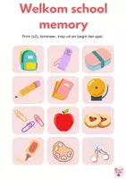 Voorbeeld - Welkom school memory - Voorblad