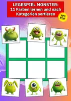 Vorschau - Bildkarten - Farben lernen mit Spaß – Lustiges Monster-Legespiel zum Sortieren, Zuordnen und Entdecken - Deckblatt