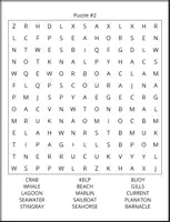 Vorschau - Arbeitsblätter - Ocean & Sea Life Word Search - Wortsuche Englisch Rätsel - Seite 1