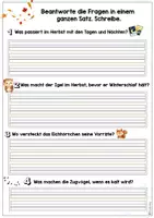 Vorschau - Arbeitsblätter - Leseverständnistext Tiere im Winter + Aufgaben - Seite 1