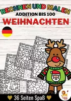 Aperçu - Feuilles d'exercices - Rechen-Mal-Blätter - Addition bis 100 (Weihnachten) Noël Additions Mathématiques Allemand - Page de couverture