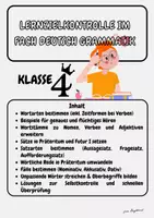 Vorschau - Arbeitsblätter - LZK-Deutsch Grammatik: Wortarten, Satzbau & Zeitformen, Klasse 4 - Deckblatt